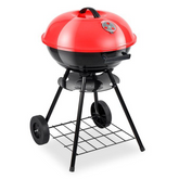 Portable Charcoal BBQ Kettle Grill with Wheels – 57cm (22-Inch) Outdoor Braai for Patio, Camping & Tailgating